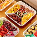 Plastic Fruit Plate Candy Box Dried Fruit Storage Box Snacks Nuts Tray Holder - Green