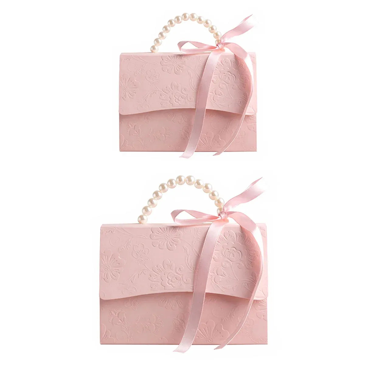 20pcs Pink Pearl Handle Gift Box Set Wedding Favour Candy Party Packaging - L