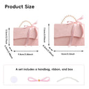 20pcs Pink Pearl Handle Gift Box Set Wedding Favour Candy Party Packaging - S