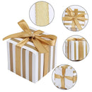 100Pcs Square Favour Boxes with Ribbon Wedding Birthday Party Decorative Gift Box - Red