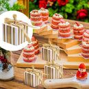 100Pcs Square Favour Boxes with Ribbon Wedding Birthday Party Decorative Gift Box - Red