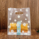 100Pcs Clear Daisy Cookie Bags with Handle - Party Candy Packaging - Daisy