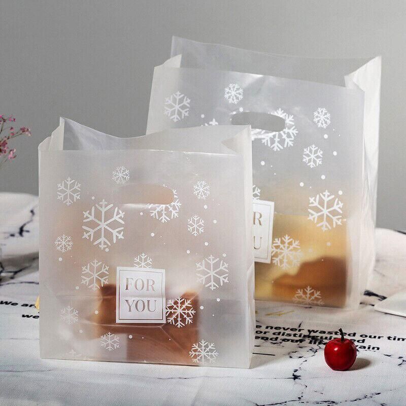 100Pcs Clear Daisy Cookie Bags with Handle - Party Candy Packaging - Daisy