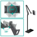 Hands Free Floor Stand Adjustable Bed Clip Holder For Tablet iPad iPhone Switch - 175cm White(Floor Cantilever Stand