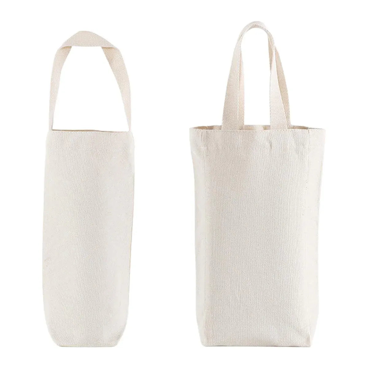 10pcs Portable Wine Bag Canvas Burlap Bottle Packing Holder for Gift Storage - 30x15x8cm
