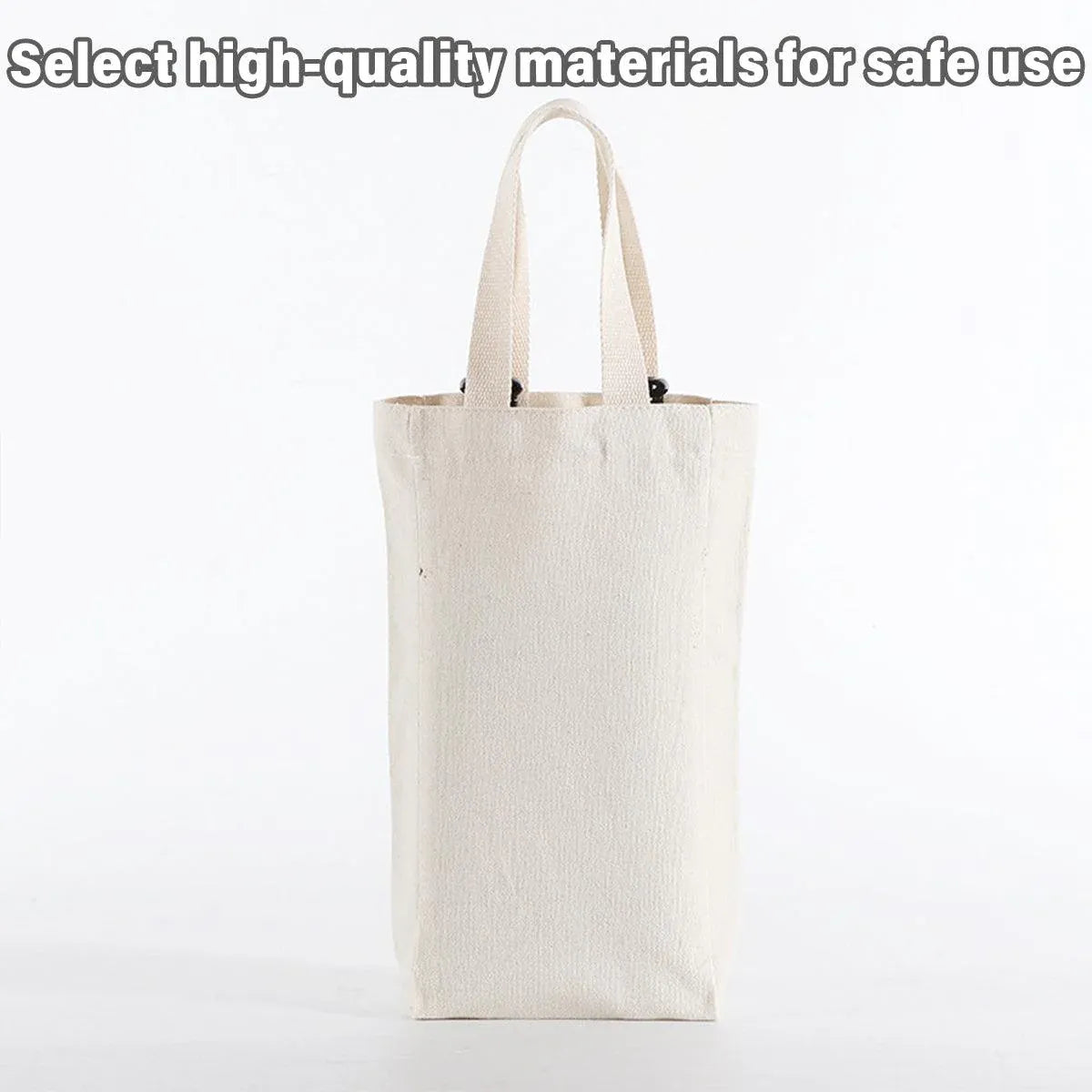 10pcs Portable Wine Bag Canvas Burlap Bottle Packing Holder for Gift Storage - 30x15x8cm