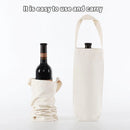 10pcs Portable Wine Bag Canvas Burlap Bottle Packing Holder for Gift Storage - 30x15x8cm