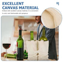 10PCS Double Bottle Wine Canvas Gift Bags with Handles for Party