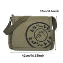 Canvas Shoulder Messenger Bag Large Capacity Travel Laptop Crossbody Bag