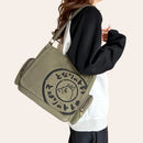 Canvas Shoulder Messenger Bag Large Capacity Travel Laptop Crossbody Bag