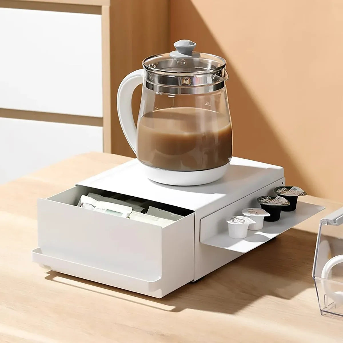 Coffee Pod Storage Drawer Space Saving Organizer for Home Countertop Cabinet - Black