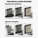 Wall Mounted Coffee Capsule Storage Rack SpaceSaving for Kitchen Cafe Countertop - Black