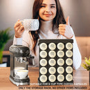 Wall Mounted Coffee Capsule Storage Rack SpaceSaving for Kitchen Cafe Countertop - Black