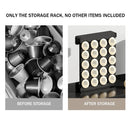 Wall Mounted Coffee Capsule Storage Rack SpaceSaving for Kitchen Cafe Countertop - Black