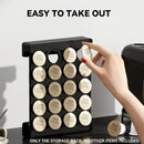 Wall Mounted Coffee Capsule Storage Rack SpaceSaving for Kitchen Cafe Countertop - Black