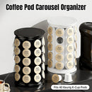 Coffee Pod Carousel Organiser 40 Capacity Rotating for Coffee Bar