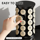 Coffee Pod Carousel Organiser 40 Capacity Rotating for Coffee Bar