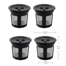 4PCS 3 Hole K-Cup Coffee Capsule Coffee Maker Reusable Filter For Keurig Brewers