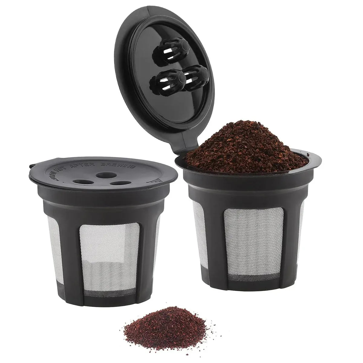4PCS 3 Hole K-Cup Coffee Capsule Coffee Maker Reusable Filter For Keurig Brewers