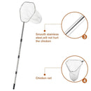 Poultry Catch Net Bag Hook Set Stainless Steel Thickened for Farm