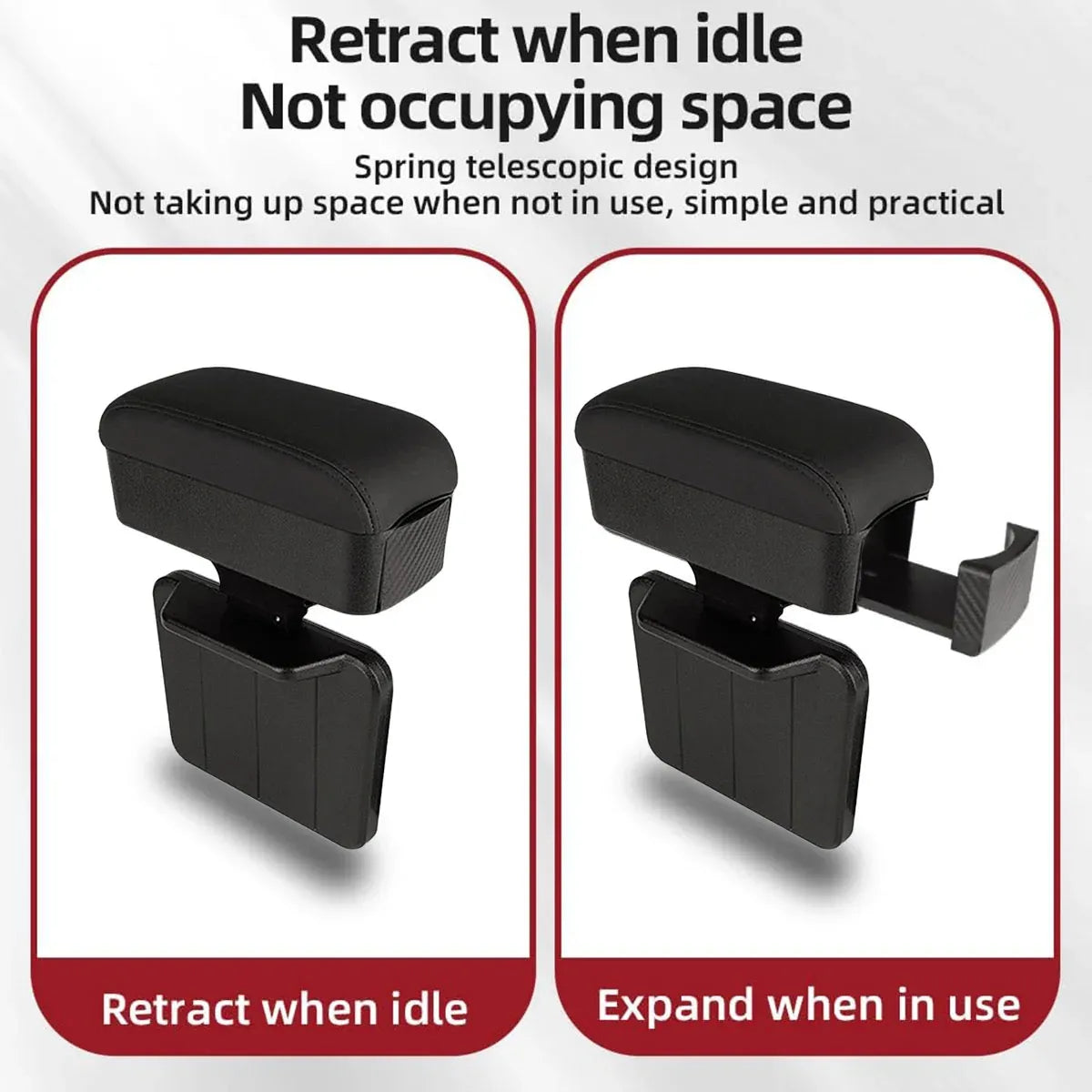 Multifunctional Armrest Storage Box Gap Organizer for Vehicle Interior Use