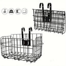 Foldable Bicycle Basket Front and Rear Hanging Storage Rack Bike Accessories - Black