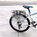 Foldable Bicycle Basket Front and Rear Hanging Storage Rack Bike Accessories - Silver
