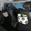 Hanging Backseat Storage Organiser Box for Car Rubbish and Essentials - Black and white
