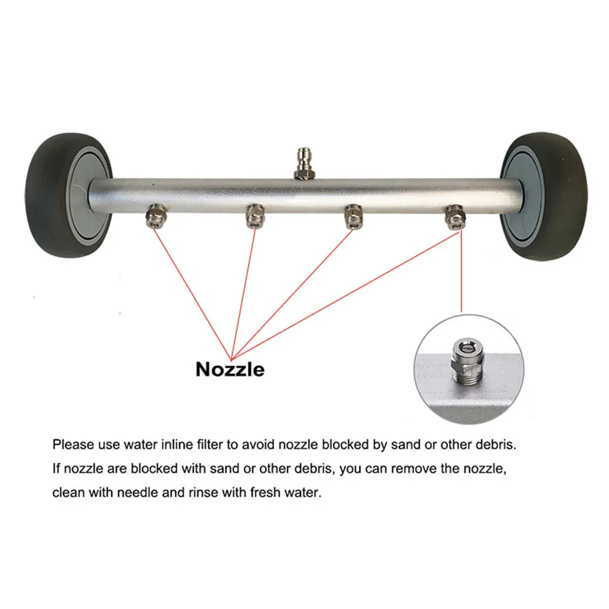 High Pressure Washer Surface Cleaner Attachment For Floor Car Chassis Cleaning