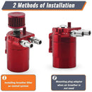 Oil Catch Can Tank with Breather Filter Car Modification Waste Oil Recovery Pot