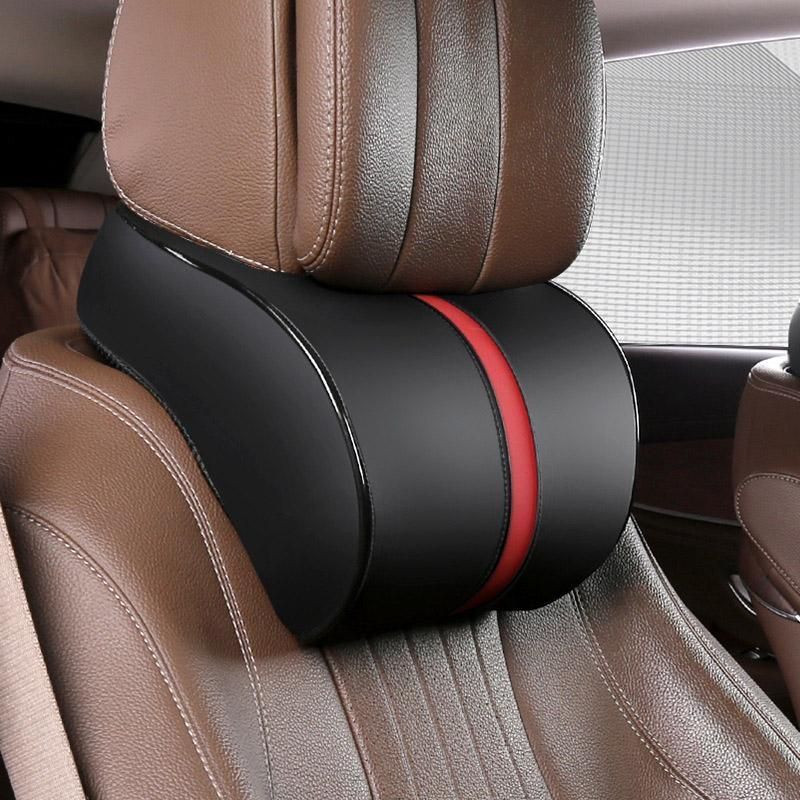 Car Headrest Neck Pillow for Comfortable Travel Support Memory Foam Car Pillow - Brown