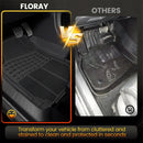 PVC Waterproof Non-Slip Universal Mat Set 3 Pieces Durable Easy Clean for Car