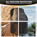 PVC Waterproof Non-Slip Universal Mat Set 3 Pieces Durable Easy Clean for Car