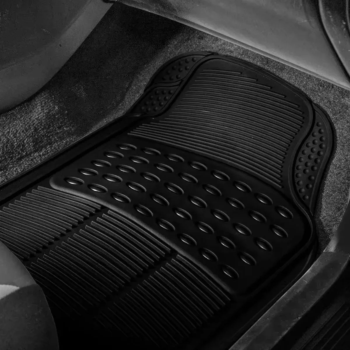 PVC Waterproof Non-Slip Universal Mat Set 3 Pieces Durable Easy Clean for Car