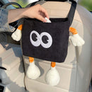 2in1 Car Wastebasket and Tissue Box Multifunctional Car Storage Bucket Organizer - Black