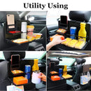 Foldable Back Seat Tray Table Multifunctional Car Organizer with Drink and Laptop Holder