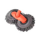 1-Piece Extendable Double-Head Car Wash Mop, Orange and Grey