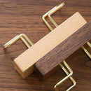 Business Card Holder Organizer Desk Display Stand Wooden Card Storage Box - Coffee