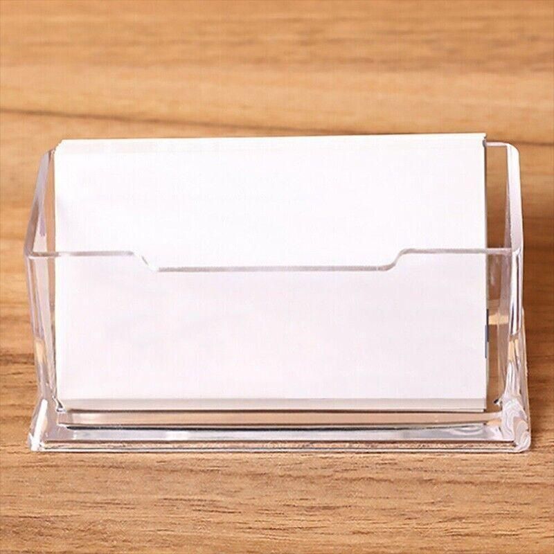 10 X Clear PMMA Business Card Holders for Desktop Display - 10PCS