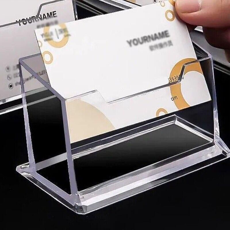 10 X Clear PMMA Business Card Holders for Desktop Display - 10PCS