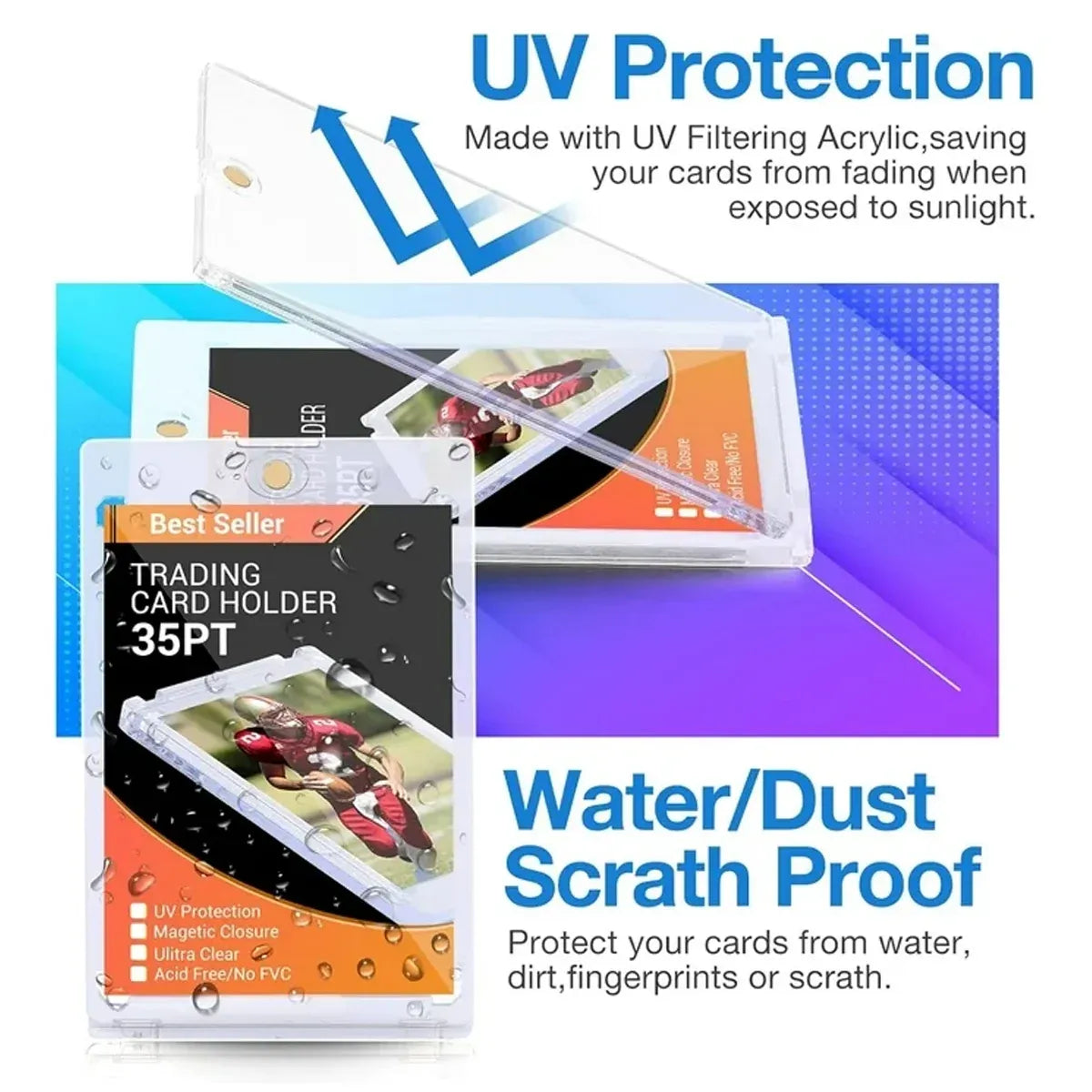 Magnetic Card Sleeve Protector UV Protection Anti Scratch for Cards