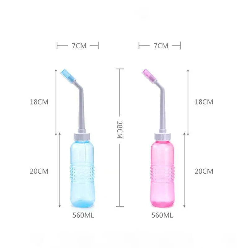 560Ml Hygiene Care Washer Water Travel Bidet Sprayer Peri Portable Bottle Shower - Blue