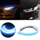 2X 60Cm Car Led Strip Drl Turn Signal Switchback Indicator Daytime Running Light
