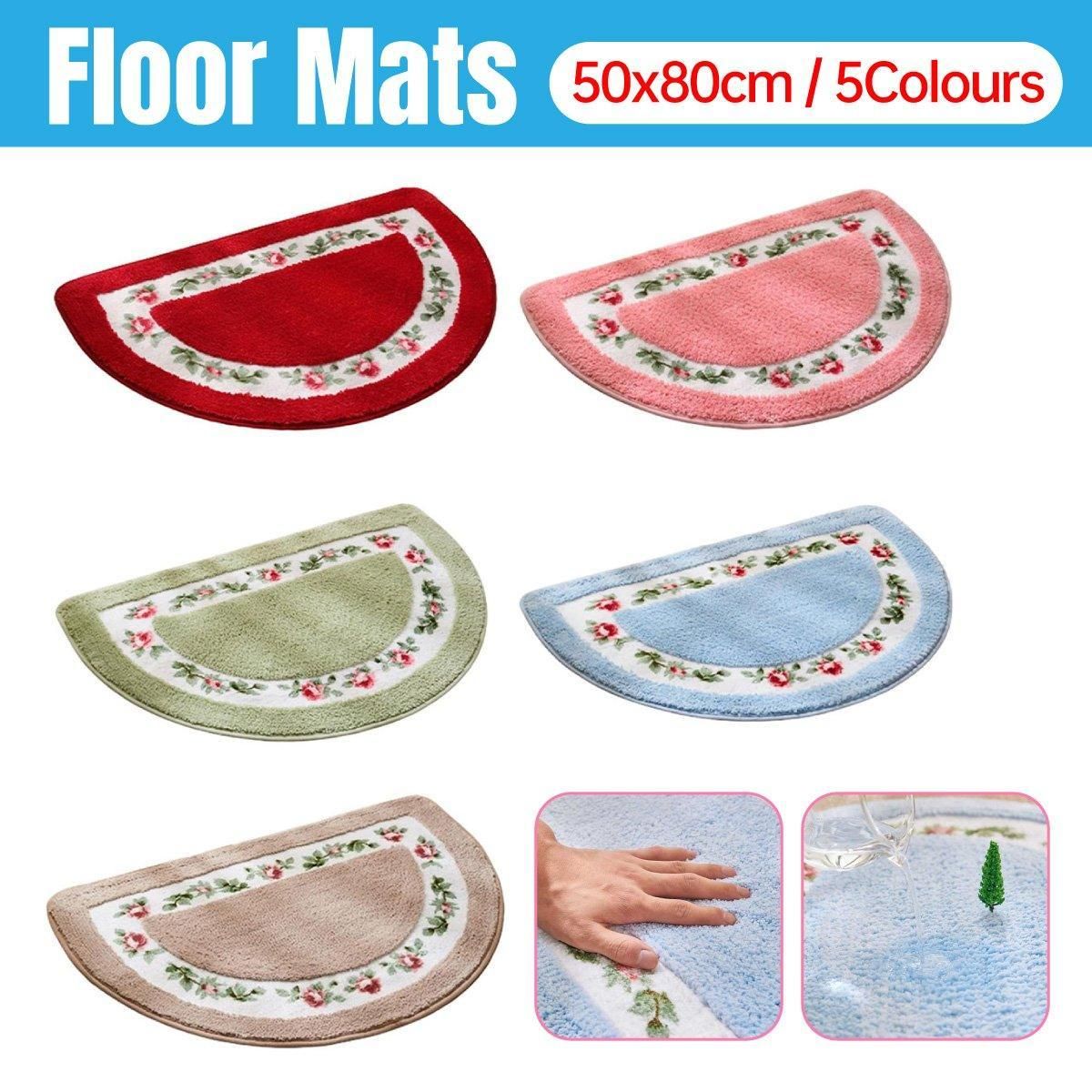 Non Slip Entry Mat Indoor Outdoor Mat Washable Foot Mat Foyer Bedroom - Red