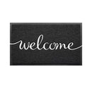 Black Door Mat Welcome Carpet Modern Simple Silk Ring Floor Entrance Rug Indoor