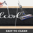 Black Door Mat Welcome Carpet Modern Simple Silk Ring Floor Entrance Rug Indoor