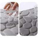 40x60cm Non-Slip Memory Foam Bath Mat Super Absorbent Floor Rug for Bathroom Use - Black