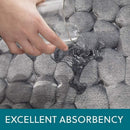 40x60cm Non-Slip Memory Foam Bath Mat Super Absorbent Floor Rug for Bathroom Use - Grey