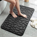 40x60cm Non-Slip Memory Foam Bath Mat Super Absorbent Floor Rug for Bathroom Use - Grey