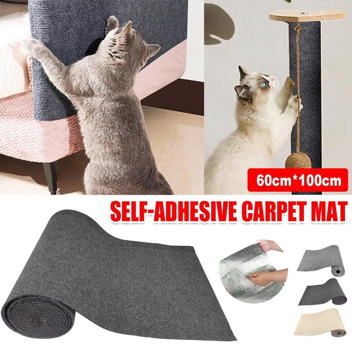Trimmable Self Adhesive Carpet Pad for Cat Tree Stands Scratching Post Furniture - Dark Grey